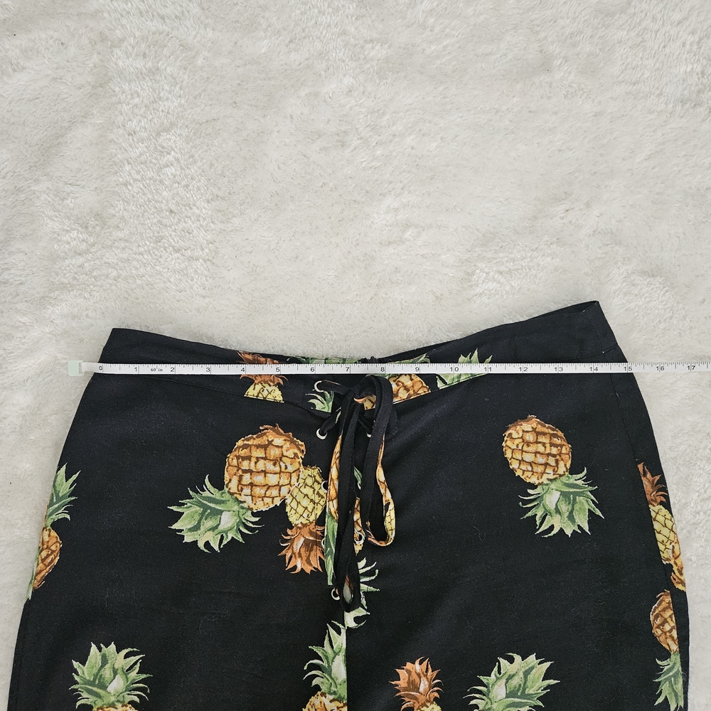 Wild Honey Black Straight Leg Pants Size M Tropical Resortwear TOP AVAILABLE - Picture 10 of 16